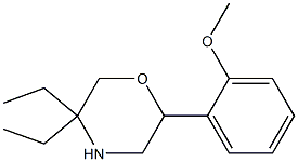 5,5-diethyl-2-(2-methoxyphenyl)morpholine Structure