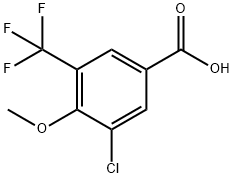 3-Chloro-4-methoxy-5-(trifluoromethyl)benzoic acid Structure