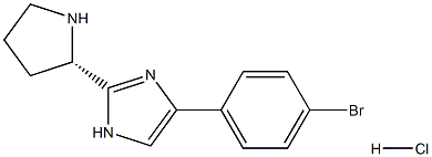 (S)-4-(4-bromophenyl)-2-(pyrrolidin-2-yl)-1H-imidazole hydrochloride 구조식 이미지