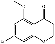 7-BROMO-5-METHOXY-3,4-DIHYDRO-2H-1-BENZOPYRAN-4-ONE 구조식 이미지