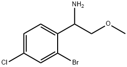 1-(2-BROMO-4-CHLOROPHENYL)-2-METHOXYETHAN-1-AMINE 구조식 이미지