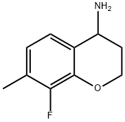 8-FLUORO-7-METHYL-3,4-DIHYDRO-2H-1-BENZOPYRAN-4-AMINE Structure