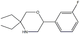 5,5-diethyl-2-(3-fluorophenyl)morpholine Structure