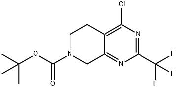 TERT-BUTYL 4-CHLORO-2-(TRIFLUOROMETHYL)-5,6-DIHYDROPYRIDO[3,4-D]PYRIMIDINE-7(8H)-CARBOXYLATE Structure