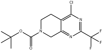 TERT-BUTYL 4-CHLORO-2-(TRIFLUOROMETHYL)-5,6-DIHYDROPYRIDO[3,4-D]PYRIMIDINE-7(8H)-CARBOXYLATE 구조식 이미지