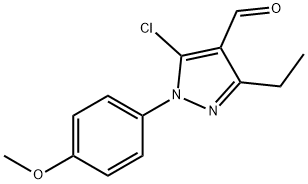 5-chloro-3-ethyl-1-(4-methoxyphenyl)-1H-pyrazole-4-carbaldehyde 구조식 이미지