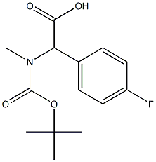 2-((TERT-BUTOXYCARBONYL)(METHYL)AMINO)-2-(4-FLUOROPHENYL)ACETIC ACID Structure