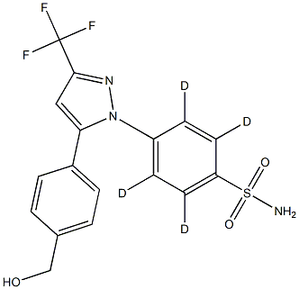 2,3,5,6-tetradeuterio-4-[5-[4-(hydroxymethyl)phenyl]-3-(trifluoromethyl)pyrazol-1-yl]benzenesulfonamide Structure