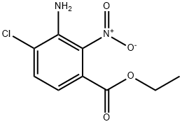 Benzoic acid, 3-amino-4-chloro-2-nitro-, ethyl ester 구조식 이미지