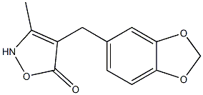 5(2H)-Isoxazolone, 4-(1,3-benzodioxol-5-ylmethyl)-3-methyl- Structure