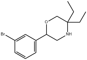 2-(3-bromophenyl)-5,5-diethylmorpholine Structure