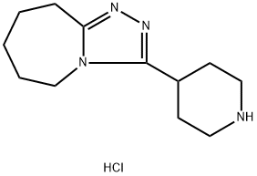 3-piperidin-4-yl-6,7,8,9-tetrahydro-5H-[1,2,4]triazolo[4,3-a]azepine:hydrochloride Structure