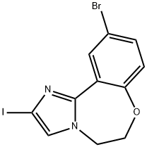 9-bromo-2-iodo-4,5-dihydro-6-oxa-1,3a-diazabenzo[e]azulene 구조식 이미지