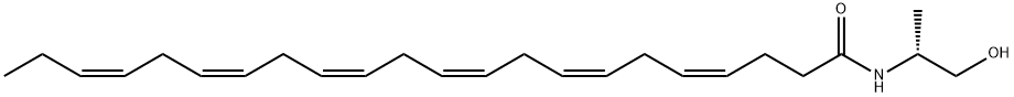 (4Z,7Z,10Z,13Z,16Z,19Z)-N-[(2R)-1-hydroxypropan-2-yl]docosa-4,7,10,13,16,19-hexaenamide Structure