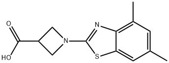 1-(4,6-dimethyl-1,3-benzothiazol-2-yl)azetidine-3-carboxylic acid 구조식 이미지