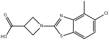 1-(5-chloro-4-methyl-1,3-benzothiazol-2-yl)azetidine-3-carboxylic acid Structure