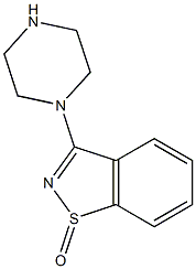 1,2-Benzisothiazole, 3-(1-piperazinyl)-, 1-oxide 구조식 이미지