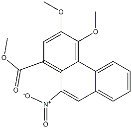 1-Phenanthrenecarboxylicacid, 3,4-dimethoxy-10-nitro-, methyl ester 구조식 이미지