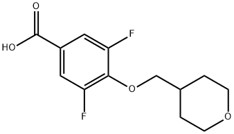 3,5-Difluoro-4-(oxan-4-ylmethoxy)benzoicacid 구조식 이미지