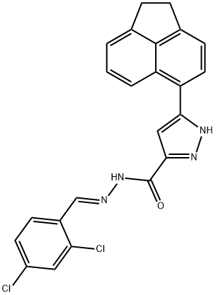 (E)-N-(2,4-dichlorobenzylidene)-3-(1,2-dihydroacenaphthylen-5-yl)-1H-pyrazole-5-carbohydrazide Structure