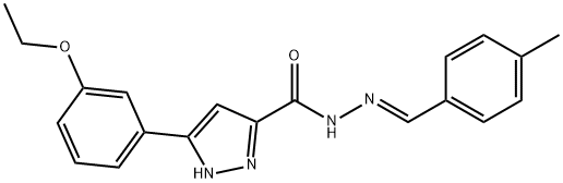 (E)-3-(3-ethoxyphenyl)-N-(4-methylbenzylidene)-1H-pyrazole-5-carbohydrazide Structure