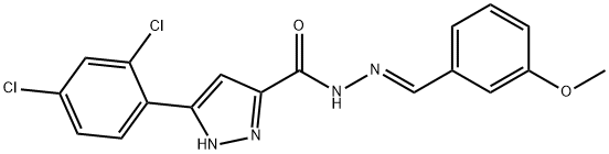 (E)-3-(2,4-dichlorophenyl)-N-(3-methoxybenzylidene)-1H-pyrazole-5-carbohydrazide Structure