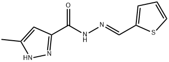 (E)-3-methyl-N-(thiophen-2-ylmethylene)-1H-pyrazole-5-carbohydrazide Structure