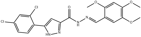 (E)-3-(2,4-dichlorophenyl)-N-(2,4,5-trimethoxybenzylidene)-1H-pyrazole-5-carbohydrazide Structure