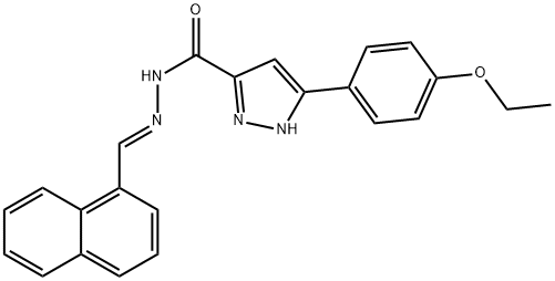 (E)-3-(4-ethoxyphenyl)-N-(naphthalen-1-ylmethylene)-1H-pyrazole-5-carbohydrazide Structure