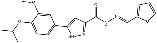 (E)-N-(furan-2-ylmethylene)-3-(4-isopropoxy-3-methoxyphenyl)-1H-pyrazole-5-carbohydrazide Structure