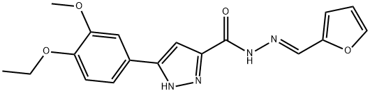 (E)-3-(4-ethoxy-3-methoxyphenyl)-N-(furan-2-ylmethylene)-1H-pyrazole-5-carbohydrazide Structure