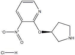 (S)-3-Nitro-2-(pyrrolidin-3-yloxy)pyridine hydrochloride 구조식 이미지