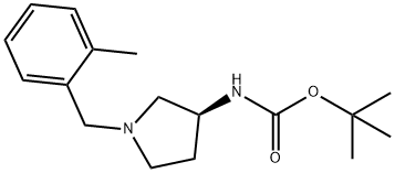 (S)-tert-Butyl 1-(2-methylbenzyl)pyrrolidin-3-ylcarbamate Structure