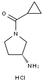 (R)-(3-Aminopyrrolidin-1-yl)(cyclopropyl)methanone hydrochloride 구조식 이미지