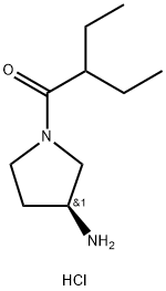 (S)-1-(3-Aminopyrrolidin-1-yl)-2-ethylbutan-1-one hydrochloride Structure