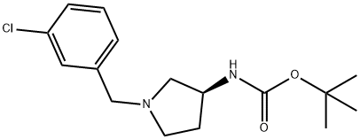 (S)-tert-Butyl 1-(3-chlorobenzyl)pyrrolidin-3-ylcarbamate Structure