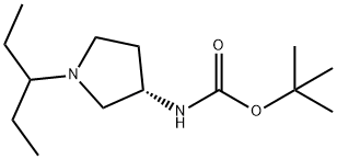 (S)-tert-Butyl 1-(pentan-3-yl)pyrrolidin-3-ylcarbamate 구조식 이미지