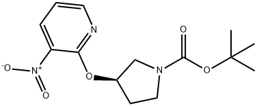 (R)-tert-Butyl 3-(3-nitropyridin-2-yloxy)pyrrolidine-1-carboxylate Structure