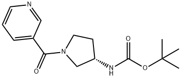 (S)-tert-Butyl 1-nicotinoylpyrrolidin-3-ylcarbamate Structure