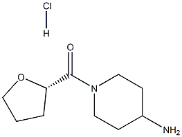 (S)-(4-Aminopiperidin-1-yl)(tetrahydrofuran-2-yl)methanone hydrochloride Structure