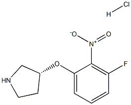 (R)-3-(3-Fluoro-2-nitrophenoxy)pyrrolidine hydrochloride Structure