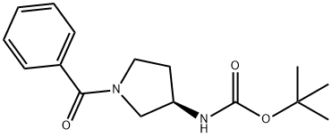 (R)-tert-Butyl 1-benzoylpyrrolidin-3-ylcarbamate Structure