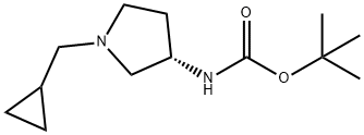 (S)-tert-Butyl 1-(cyclopropylmethyl)pyrrolidin-3-ylcarbamate Structure