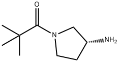 (R)-1-(3-Aminopyrrolidin-1-yl)-2,2-dimethylpropan-1-one 구조식 이미지