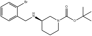 (R)-tert-Butyl 3-(2-bromobenzylamino)piperidine-1-carboxylate Structure