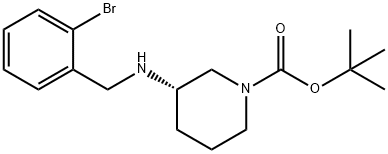 (S)-tert-Butyl 3-(2-bromobenzylamino)piperidine-1-carboxylate Structure