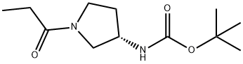 (S)-tert-Butyl 1-propionylpyrrolidin-3-ylcarbamate Structure