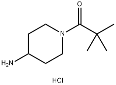 1-(4-Aminopiperidin-1-yl)-2,2-dimethylpropan-1-one hydrochloride Structure