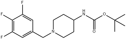 tert-Butyl 1-(3,4,5-trifluorobenzyl)piperidin-4-ylcarbamate Structure