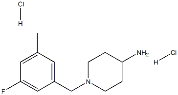 1-(3-Fluoro-5-methylbenzyl)piperidin-4-amine dihydrochloride Structure